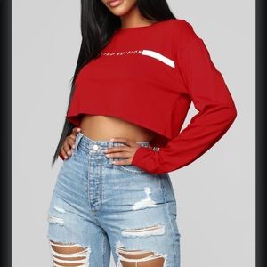Limited edition long sleeve crop top